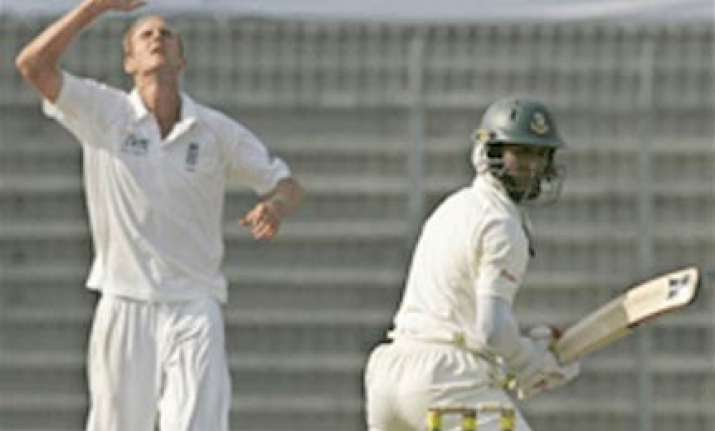 bangladesh post 330 for 8 against england in dhaka test