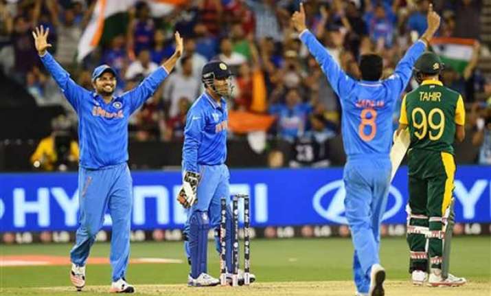 world cup 2015 india beats south africa by 130 runs in pool