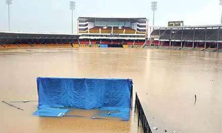 ahmedabad s sardar patel stadium has water six feet deep
