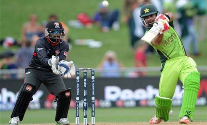 world cup 2015 pakistan vs uae scoreboard match 25
