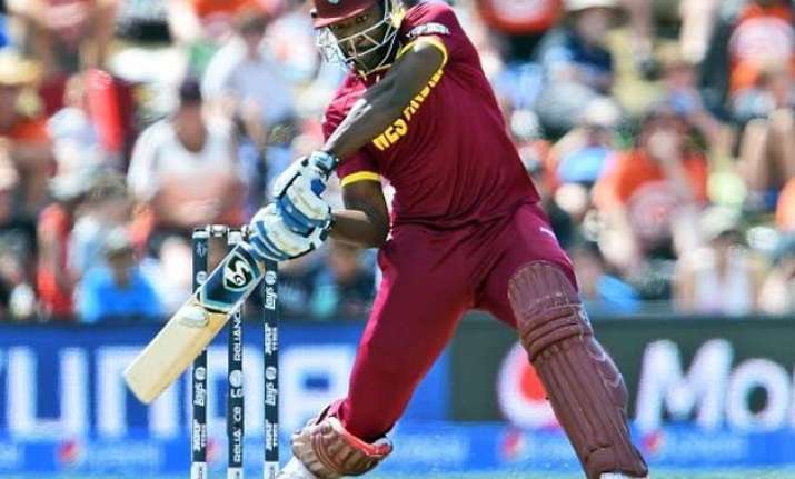 world cup 2015 west indies win toss elect to bat vs zimbabwe