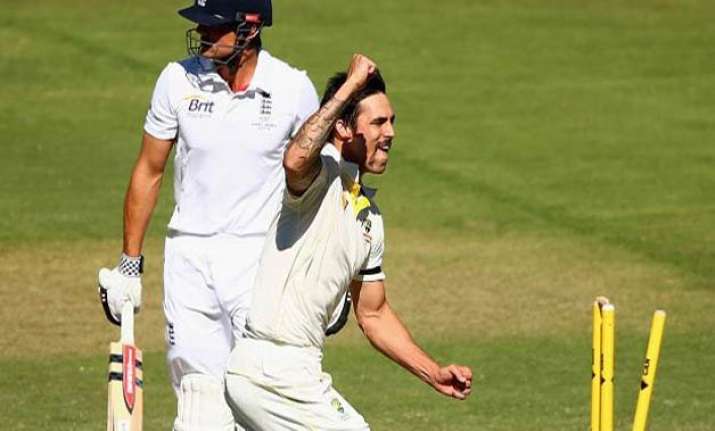 alastair cook challenges pacer mitchell johnson to repeat