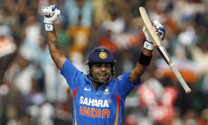 kohli scores a ton as india take 1 0 lead in odi series