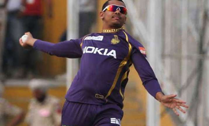 clt20 narine reported again suspended from bowling in final