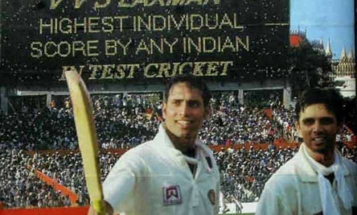 v v s laxman s 281 voted the best test knock of last half