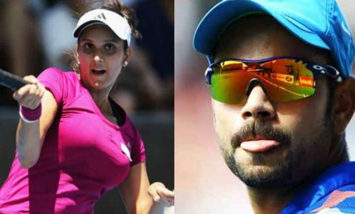 virat kohli sania mirza lead pack of 56 indians in forbes