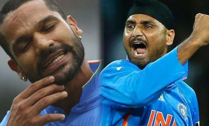 watch when shikhar dhawan locked arms with harbhajan singh