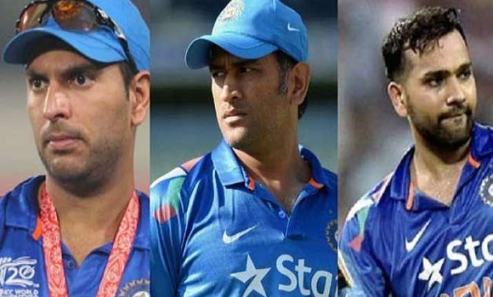 dhoni yuvraj rohit to feature in 6th successive world t20