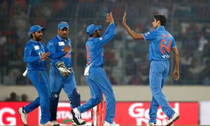 asia cup nehra s 3 23 propel india to 45 run victory over