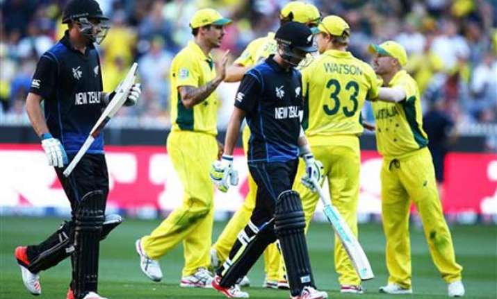 world cup 2015 australia bowls out new zealand for 183 in