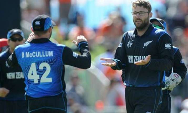 world cup 2015 vettori takes 300th wicket as nz beats