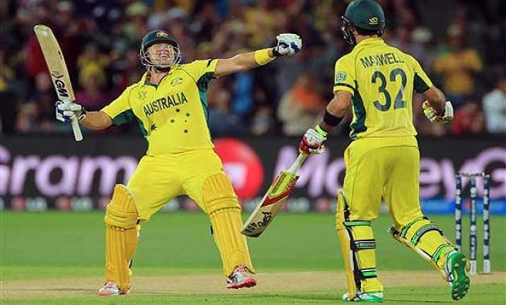 world cup 2015 australia beat pakistan set up clash