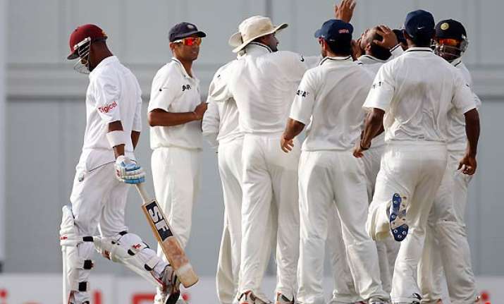 west indies reaches 30 3 in reply to india s 201