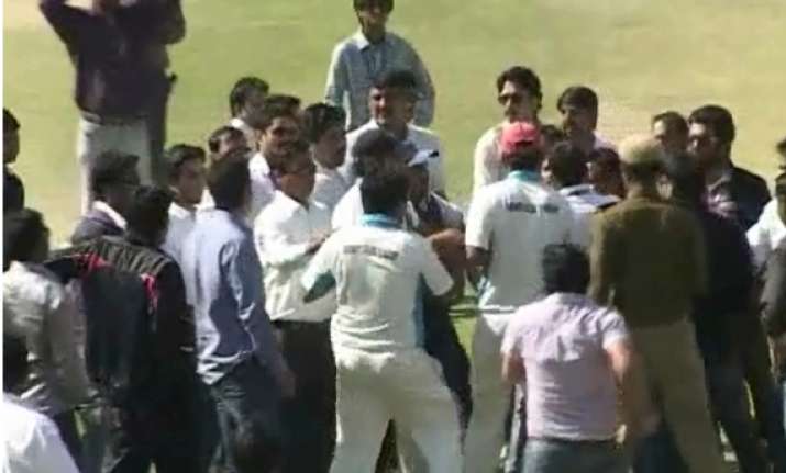 rajasthan ranji players fight during t20 match at udaipur