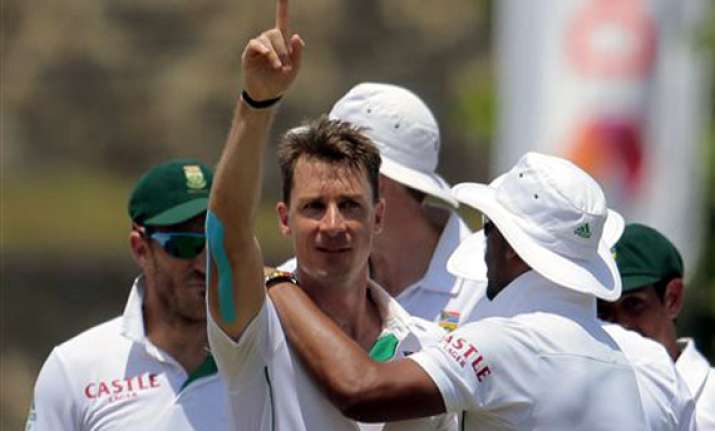 sl vs sa steyn morkel help south africa to 153 run victory