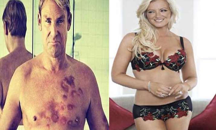 warne does it again spends time with bra tycoon in a hotel