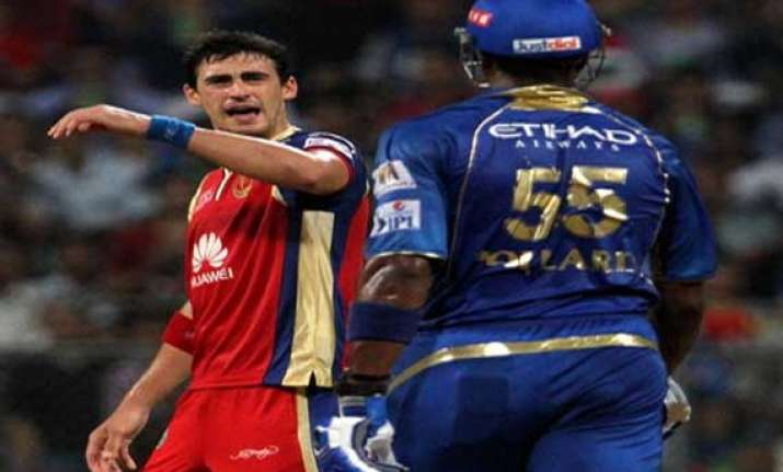 when kieron pollard mitchell starc ran after each other s