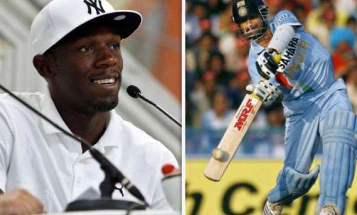 world s fastest man wants to watch sachin bat