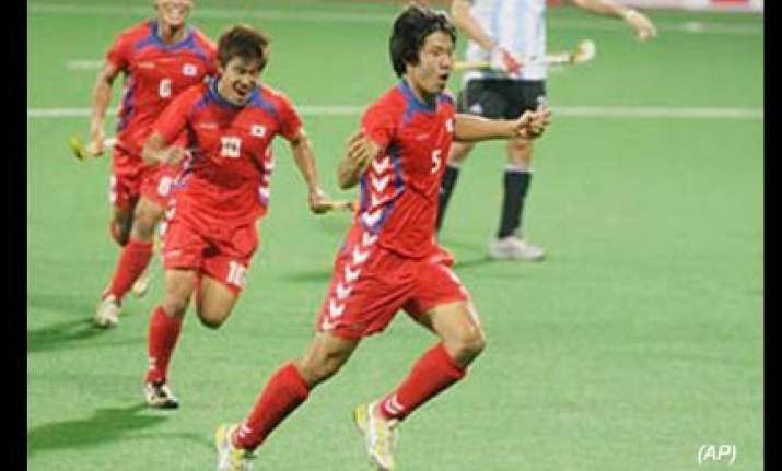 wc hockey korea earn full points against argentina