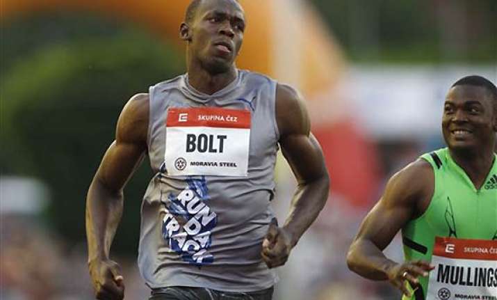 bolt wins 100m at golden spike in 9.91 sec
