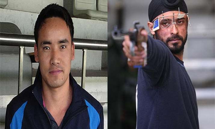 cwg 2014 jitu rai and gurpal singh win gold and silver