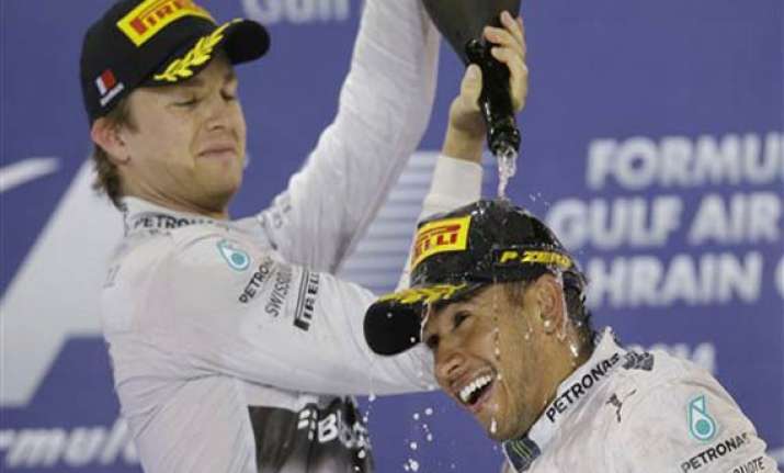 hamilton edges rosberg to win bahrain gp
