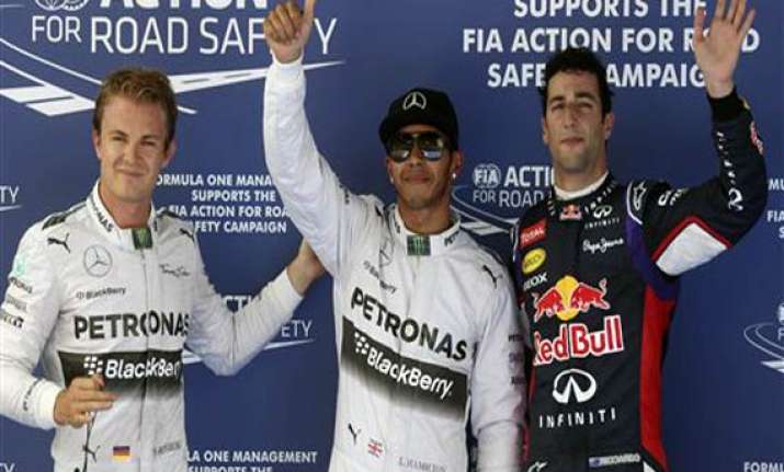 hamilton takes pole in spain vettel s car stalls