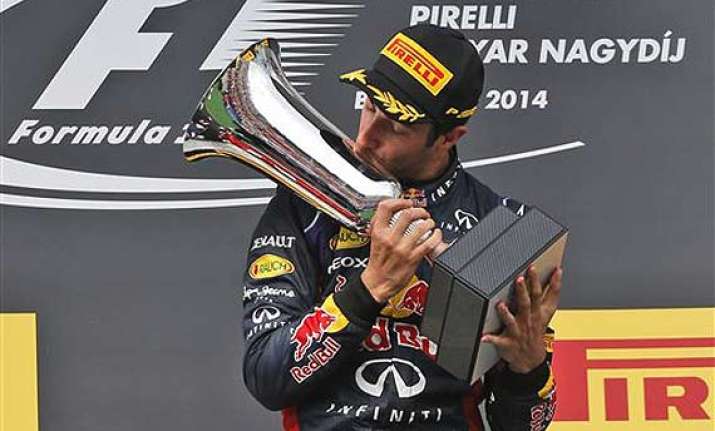 hungarian gp red bull s ricciardo wins alonso 2nd