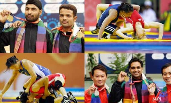 india grab ten medals to keep second position
