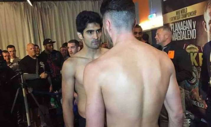 vijender not bothered by opponent s comments before pro