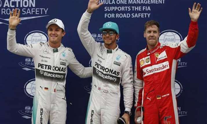 hamilton on pole vettel 2nd in qualifying at malaysian gp