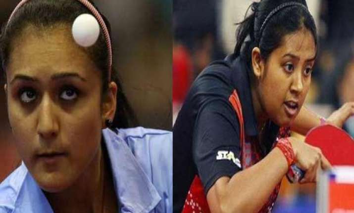 asian games indian women paddlers manika ankita ousted
