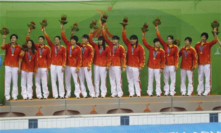 china funded indian team to win water polo gold