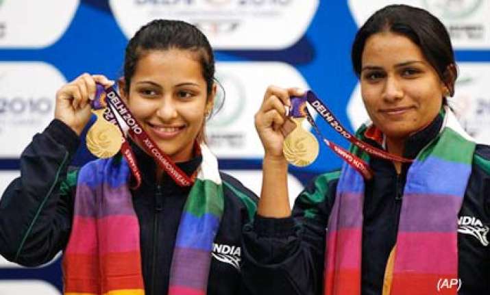 pistol shooting pair heena and annu help india to new high
