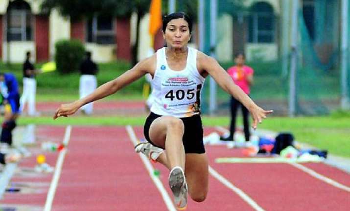 india s mayookha johny wins asian women s long jump gold