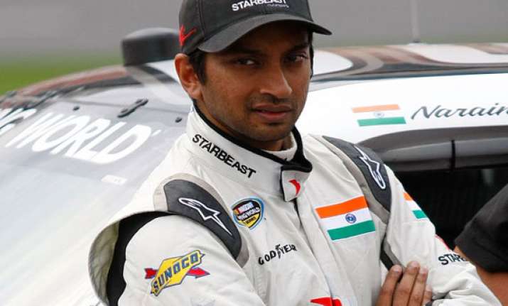 karthikeyan takes third straight auto gp pole