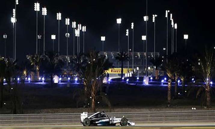 lewis hamilton of mercedes fastest in bahrain gp practice