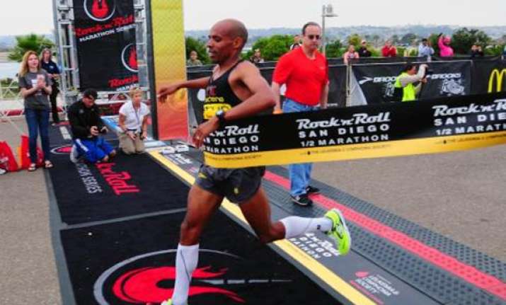 meb beats hall in rock n roll half marathon