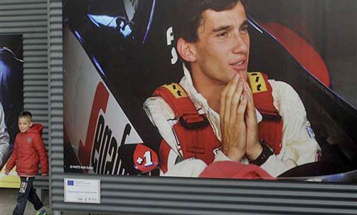 memorial held in imola for ayrton senna and roland