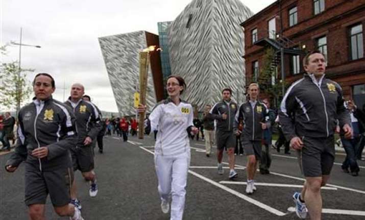 olympic torch starts 5 day northern ireland tour