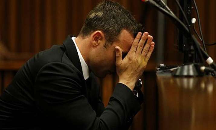 oscar pistorius on the line now in murder trial.