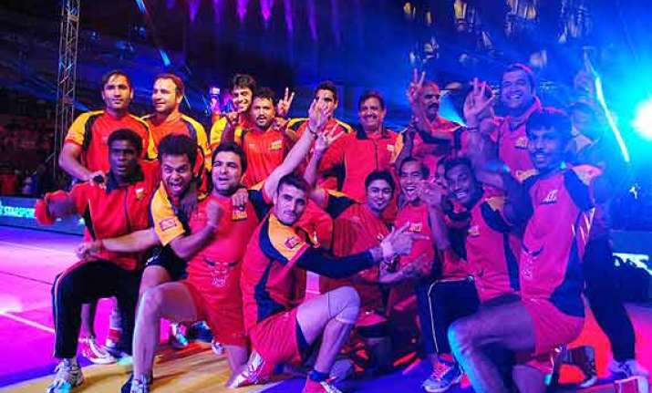 pro kabaddi bengaluru bulls tame jaipur pink panthers for