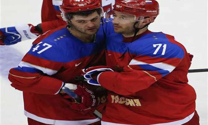 russia forced into must win hockey game
