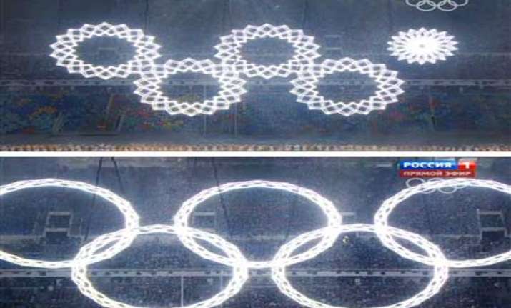 russian tv shows doctored video of olympic rings