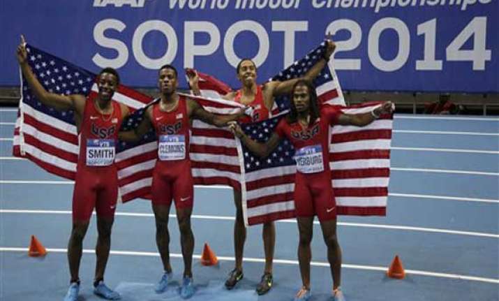 us relay team sets indoor world record for title