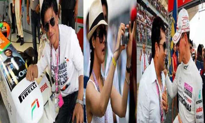 watch f1 crazy sportsmen and bollywood stars at buddh