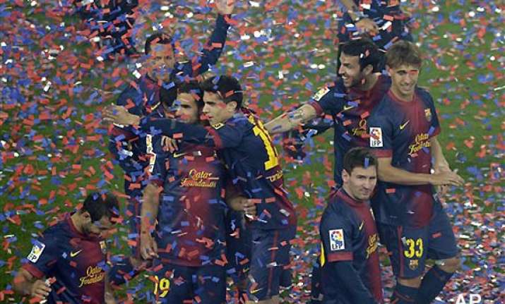 barca celebrate title in front of fans