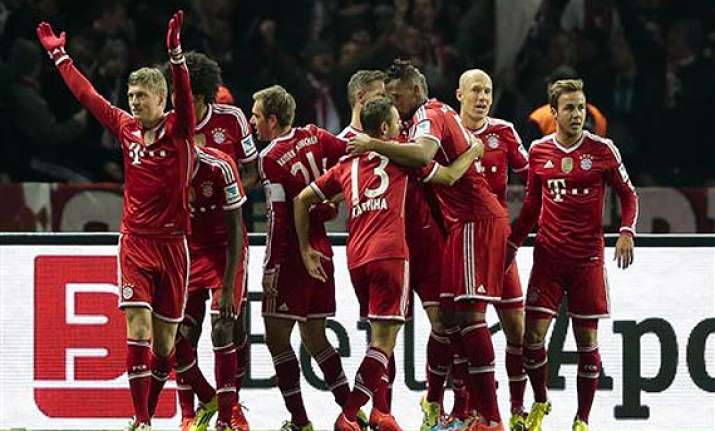 bayern munich wins bundesliga with record 7 games spare.