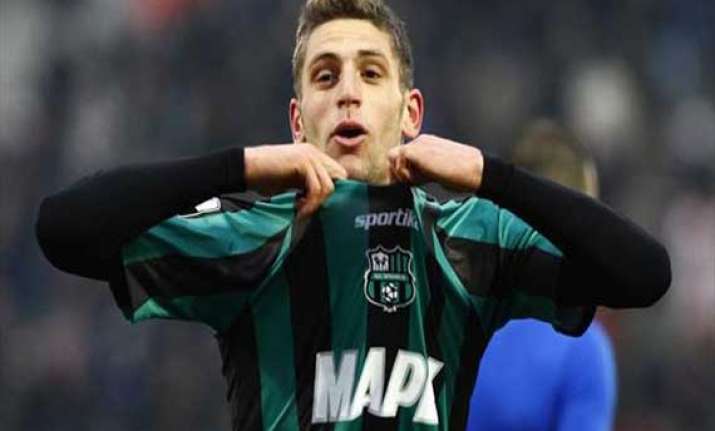 berardi hat trick helps sassuolo beat fiorentina
