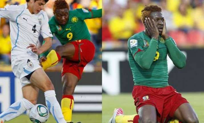cameroon defeats uruguay to advance